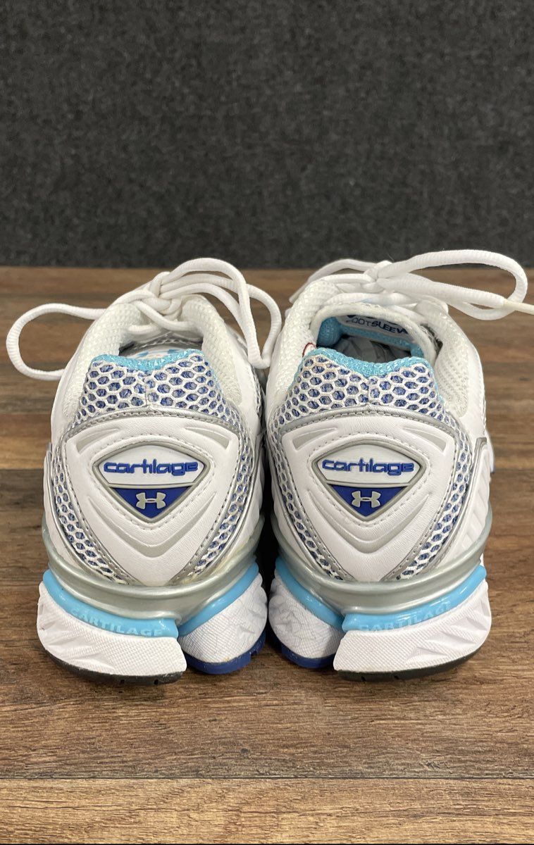 Vintage Under Armour Cartilage White Blue Silver Running Shoes