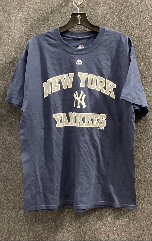 Majestic Men's New York Yankees Navy Blue Graphic T-Shirt NWT Sz L
