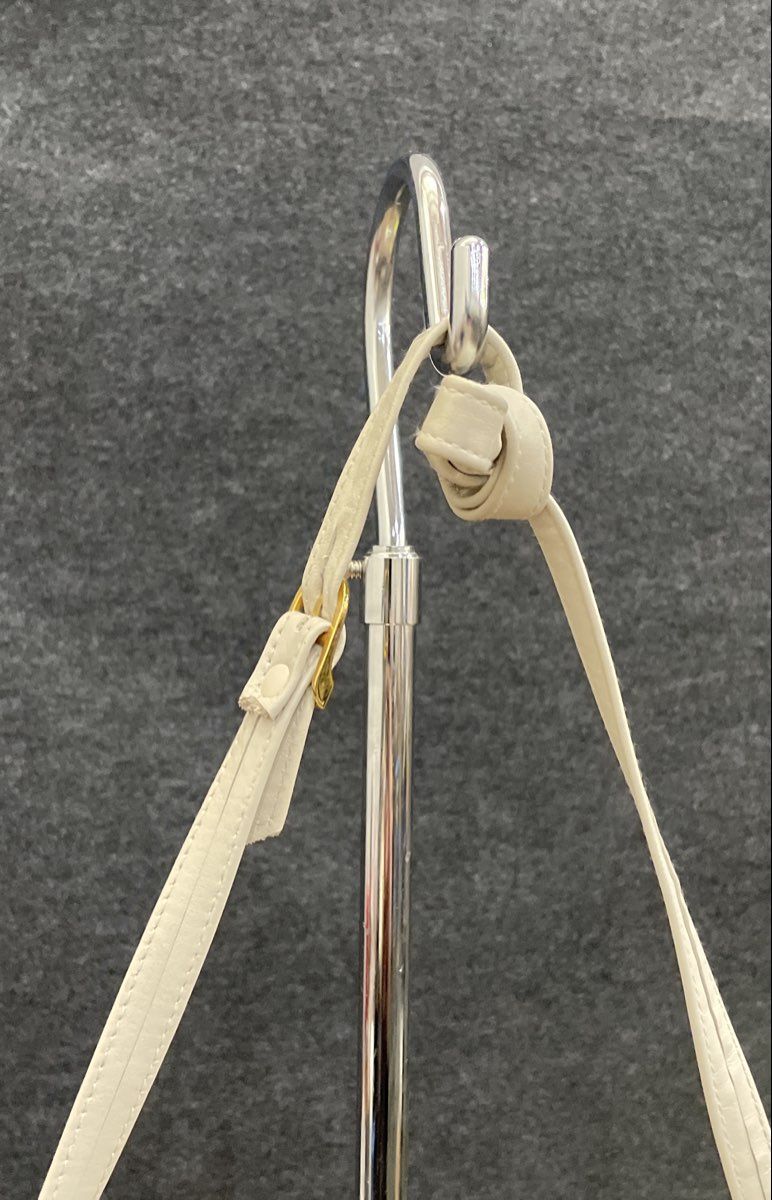 Giani Bernini Grey Smooth Leather Crossbody Shoulder Bag Gold Tone Hardware