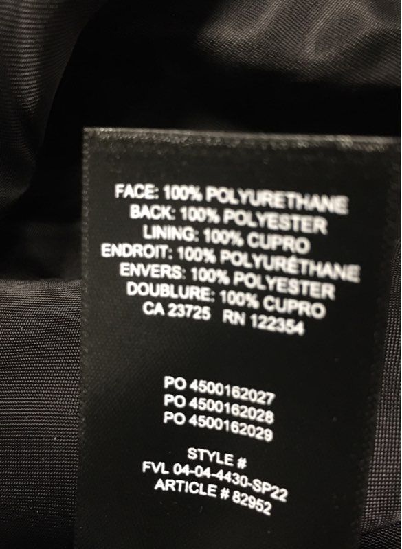 Wilfred Women's Black Vegan Leather Classic Moto Biker Jacket Sz M