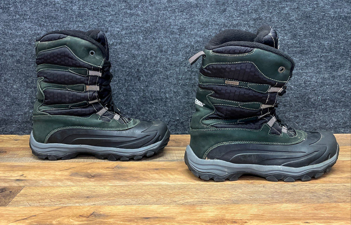Khombu Free Fall Dark Green Black Waterproof Snow Winter Boots Men's Size 11