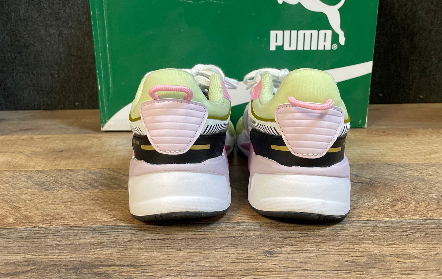 Puma RS-X Bouquet PS White Black Prism Pink Kids Sneakers Size 1