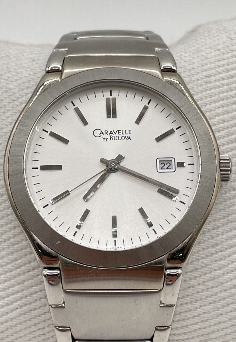 Caravelle By Bulova Silver-Tone 43B37 Men's Quartz Dress Watch *Not Working*