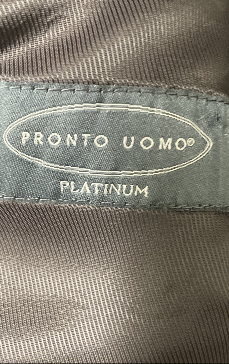 Pronto Uomo Platinum Men's Dark Gray Wool 2-Piece Suit 44R Jacket 42W Pants