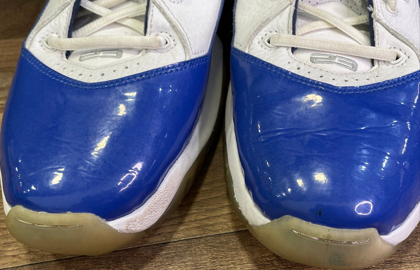 Nike Jordan Dub Zero White Varsity Royal Blue Basketball Shoes Size 13