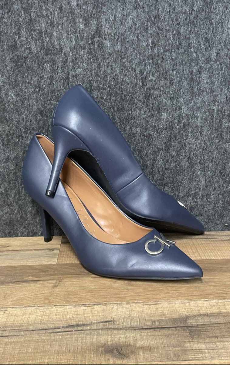 Calvin Klein Greta Navy Blue Pointed Toe Stiletto Pumps Women's Size 9