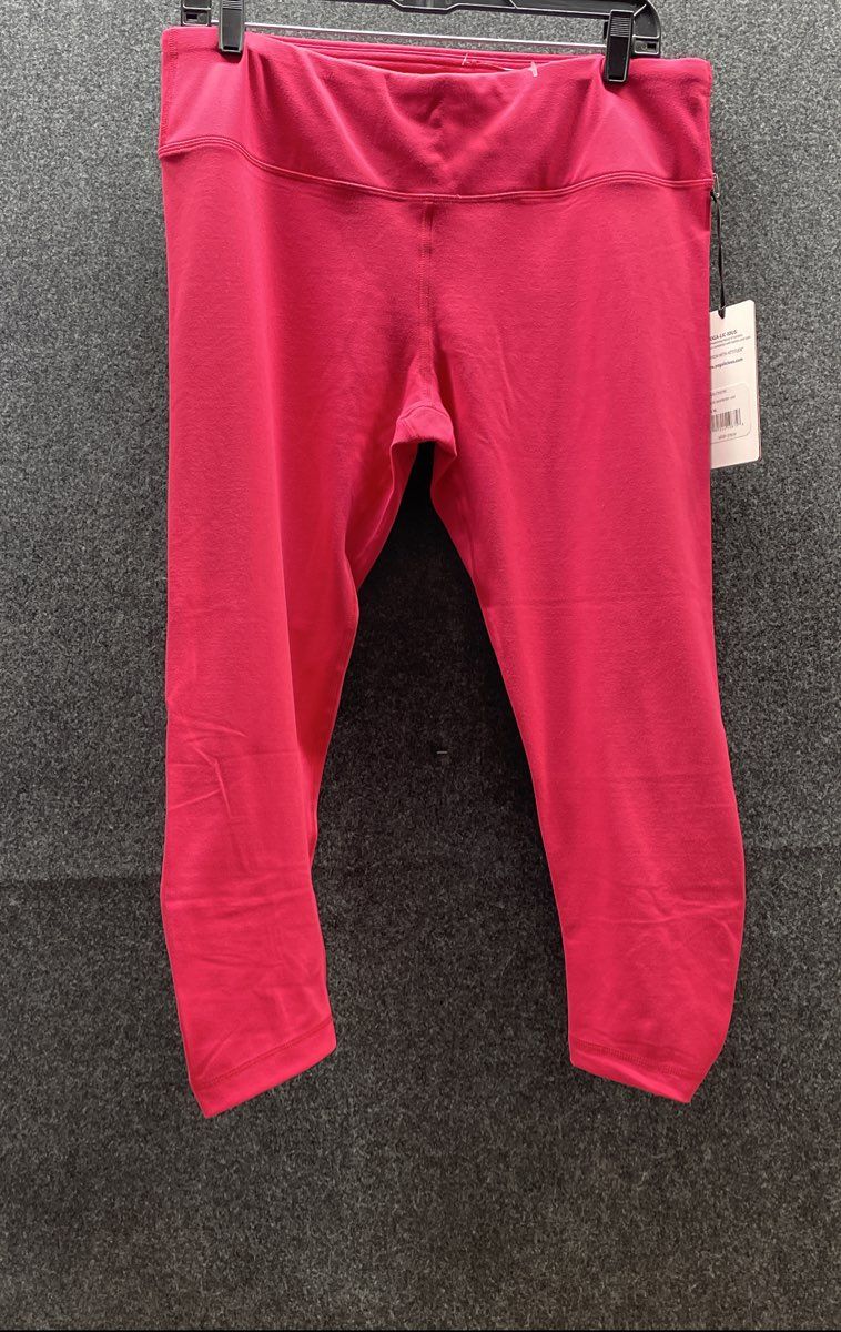 Yogalicious Women's Raspberry Jam Pink High Waist Capri Leggings Size XL NWT