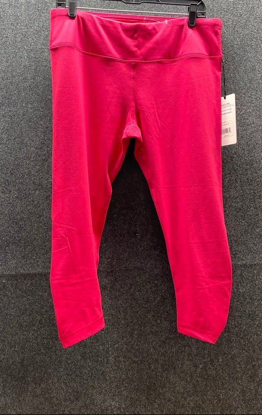 Yogalicious Women's Raspberry Jam Pink High Waist Capri Leggings Size XL NWT