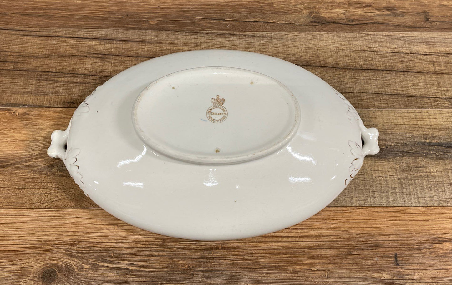John Maddock & Sons Royal Vitreous Floral Covered Vegetable Dish Tureen Vintage
