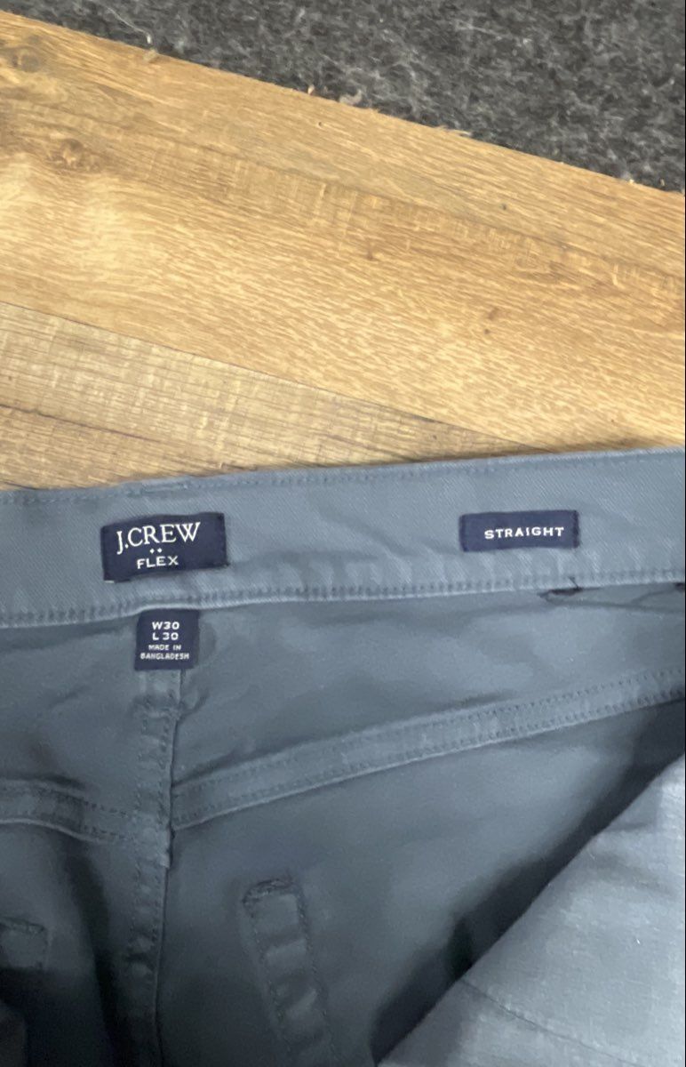 J.Crew Men's Slate Blue Flex Straight Leg Stretch Denim Jeans Sz 30x30
