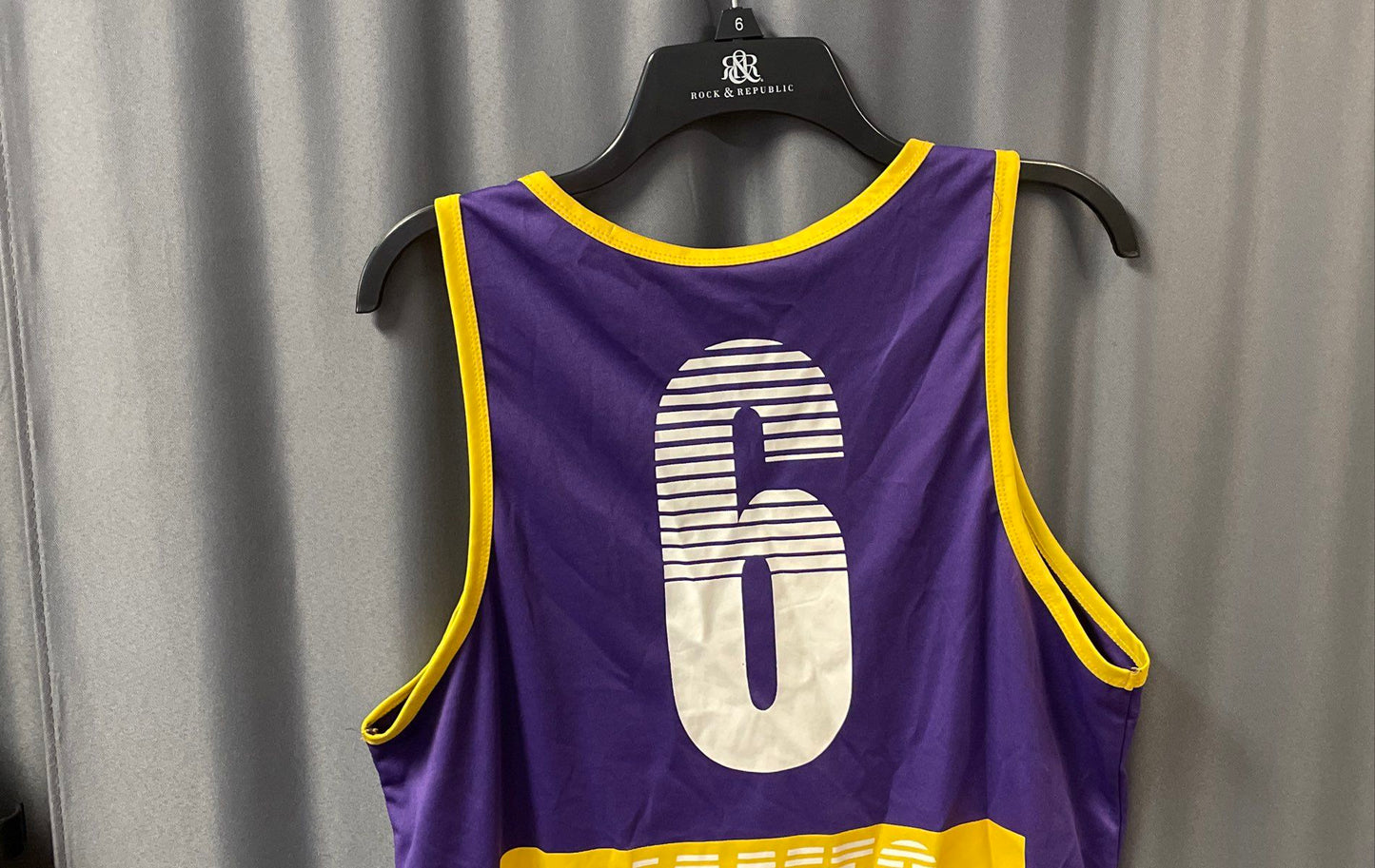 NBA LA Lakers Men's LeBron James #6 Purple Basketball Jersey Tank Top Sz M