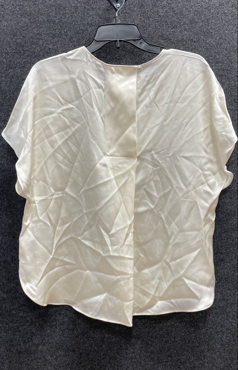 Banana Republic Women's 100% Silk Short Sleeve Blouse Cream NWT Size M