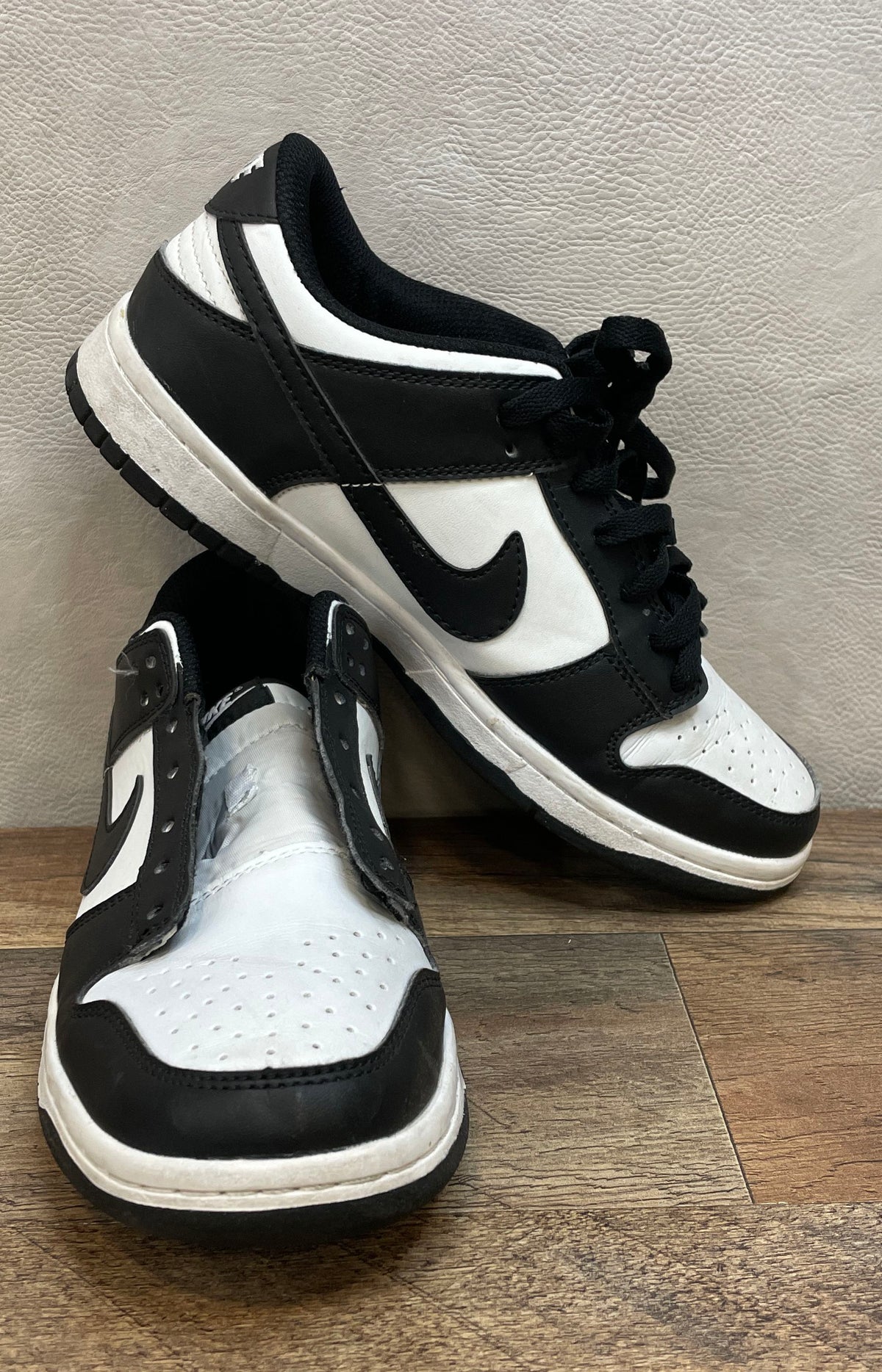 Nike Dunk Low Retro White Black Panda Sneakers Women's Size 8