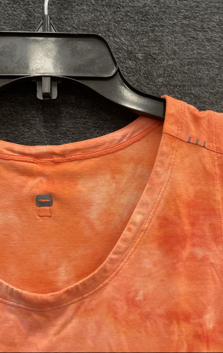 Lululemon Men's License to Train Orange Tie Dye Sleeveless Tank Top Sz L
