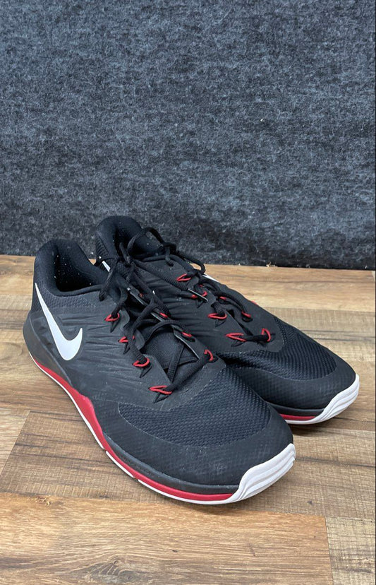 Nike Lunar Prime Iron II Black University Red Training Shoes Men's Size 12