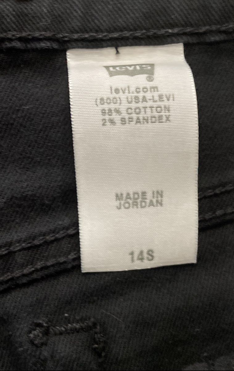 Levi's Women's 550 Relaxed Boot Cut Jeans Black Stretch Denim Size 14S