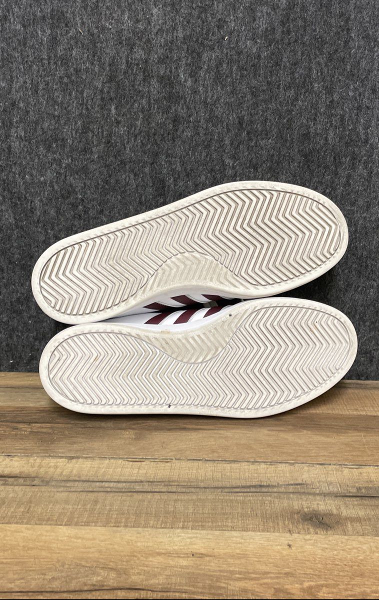 Adidas Grand Court 2.0 White Burgundy Lifestyle Sneakers Size 10.5