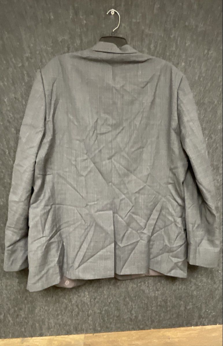 Lauren Ralph Lauren Men's Gray Wool Blend Natural Stretch 2 Button Blazer 46 L
