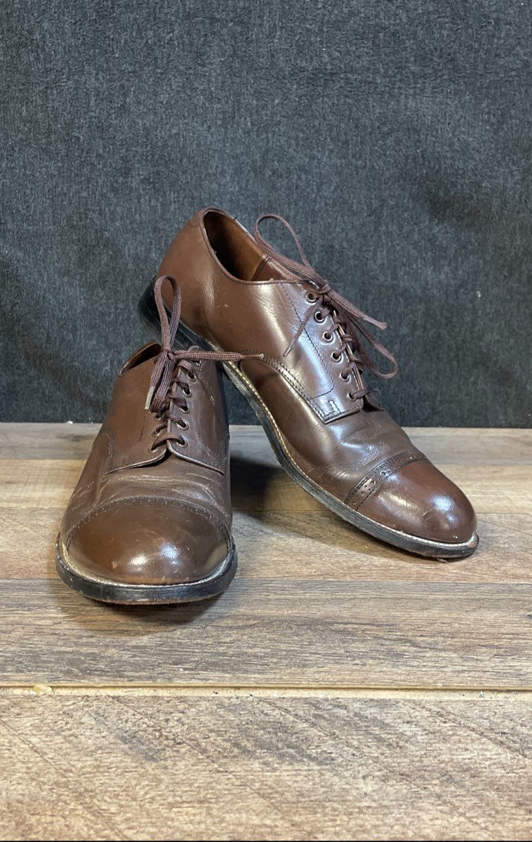 Stacy Adams Madison Brown Leather Cap Toe Oxfords Men's Size 9.5 E
