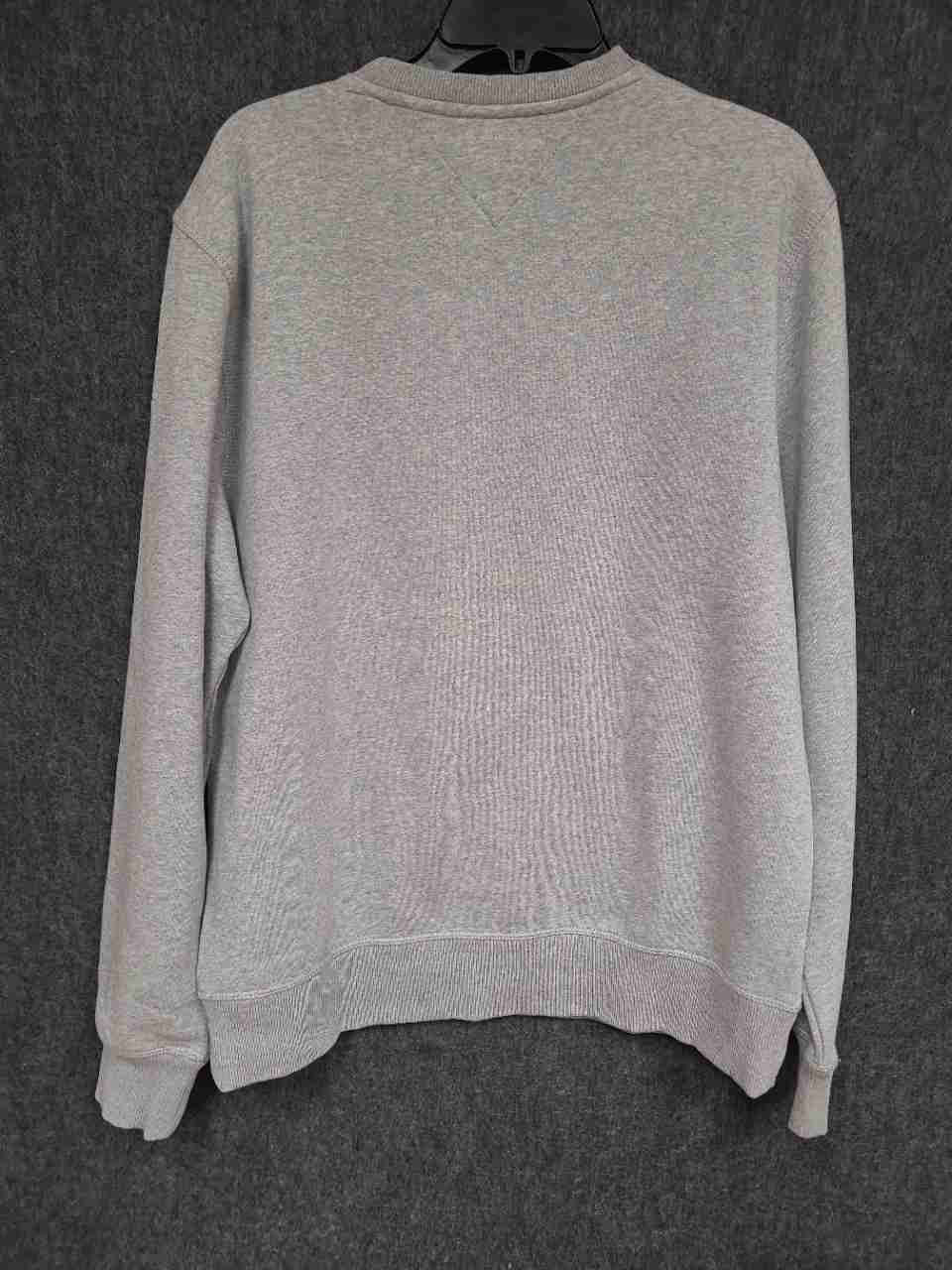 Tommy Hilfiger Boys Gray Crewneck Sweatshirt Embroidered Logo V-Stitch Sz L