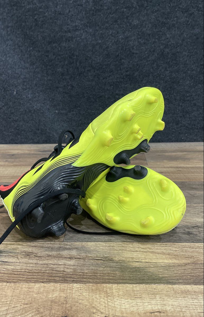 adidas Copa Sense.3 FG Solar Yellow Black Red Soccer Cleats Men's Size 8
