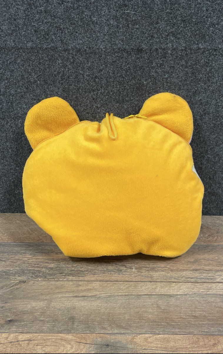 Hamster Plush Animal Blanket Travel Set Yellow Muslin With Zipper Pouch Case