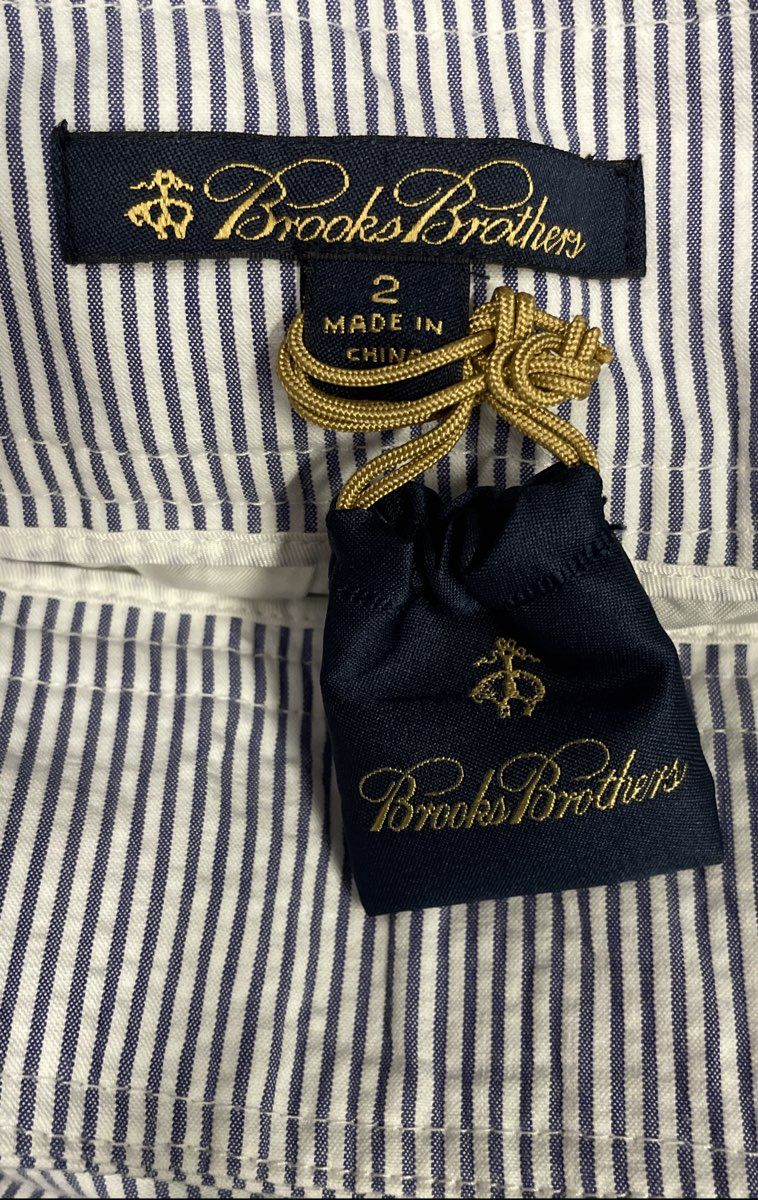 Brooks Brothers Women's Blue White Seersucker Stripe A-Line Skirt Sz 2