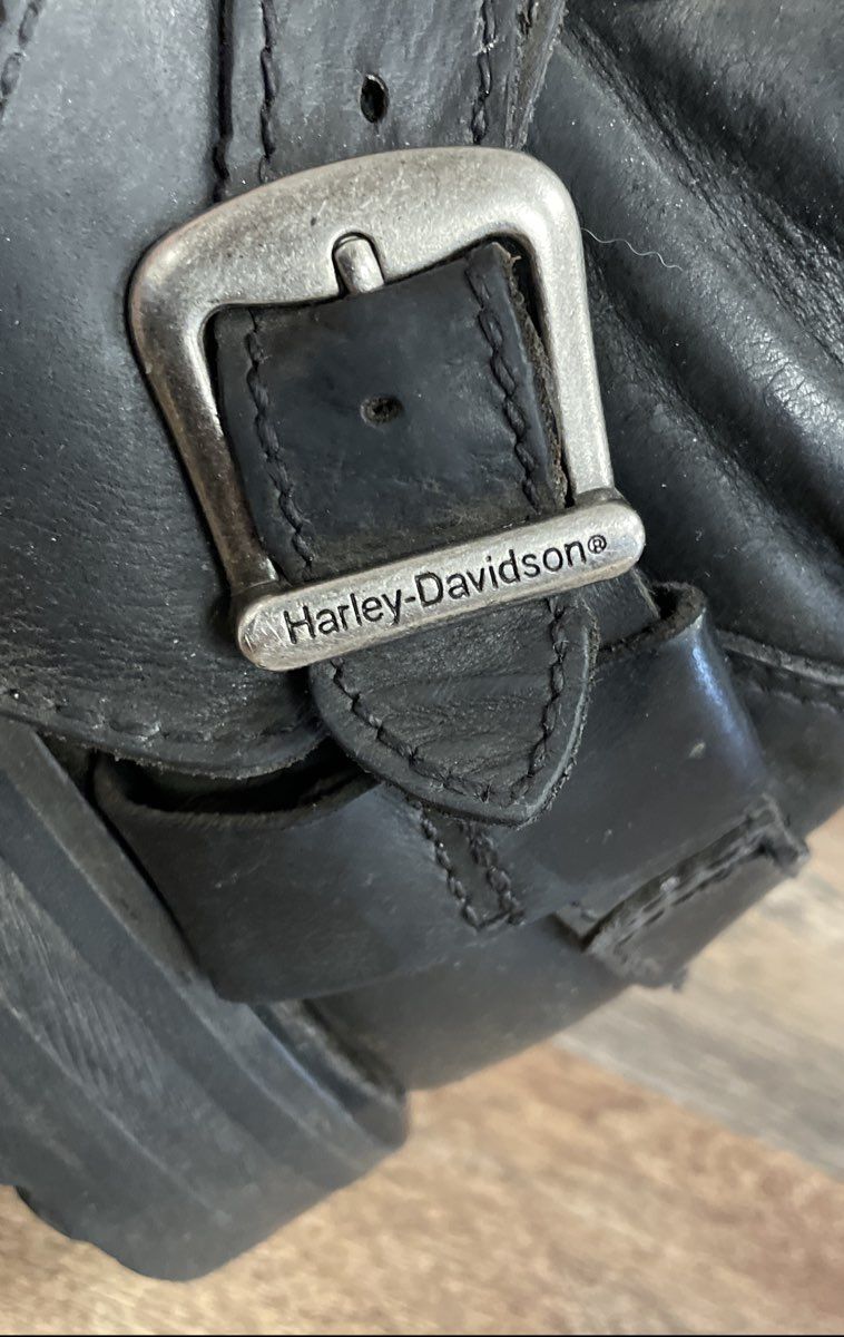 Harley-Davidson 84488 Black Leather Harness Motorcycle Boots Women's 9