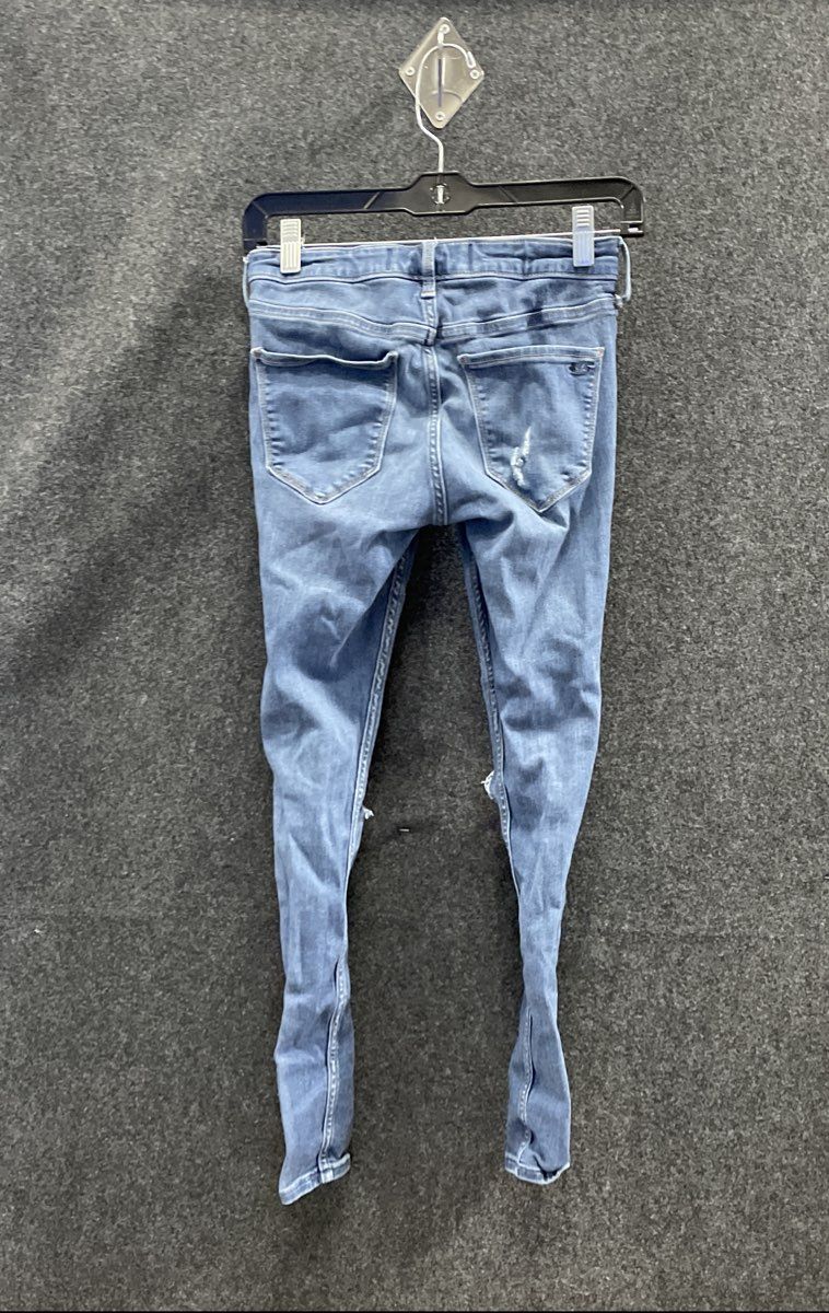 Hollister Women's Mid-Rise Jean Legging Blue Destructed Distressed 3R 26x28