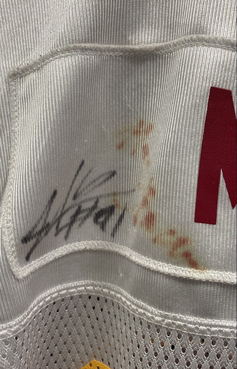Vintage Reebok Washington Redskins Santana Moss 89 Youth Large Jersey Signed