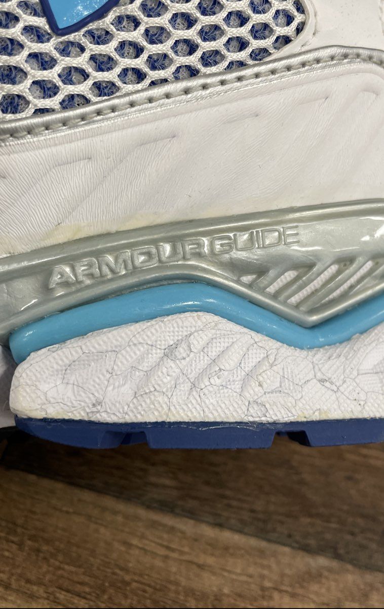 Vintage Under Armour Cartilage White Blue Silver Running Shoes