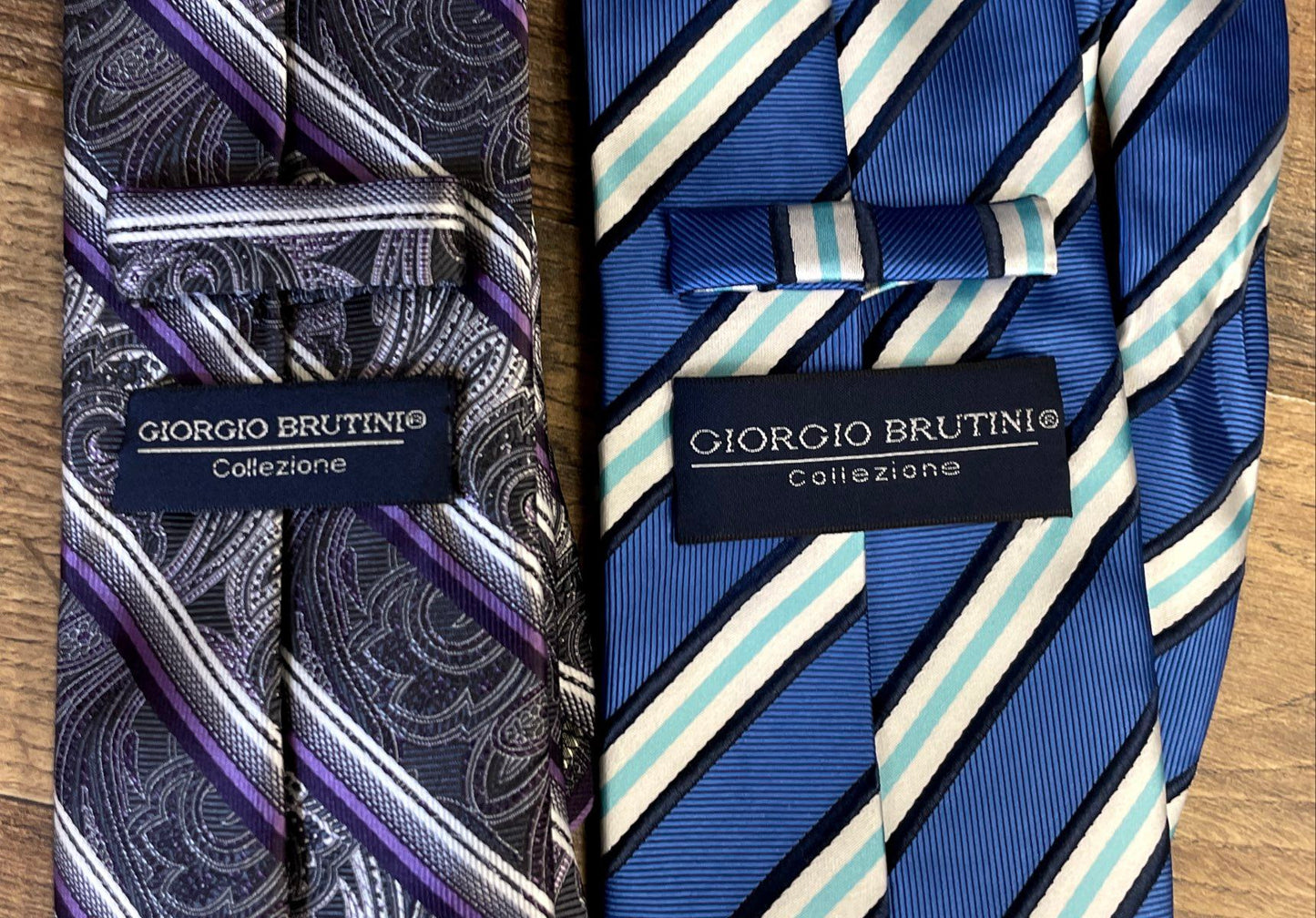 Men's Tie Lot 8pc Brandini Giorgio Brutini Versa Silk Geometric Paisley Patterns