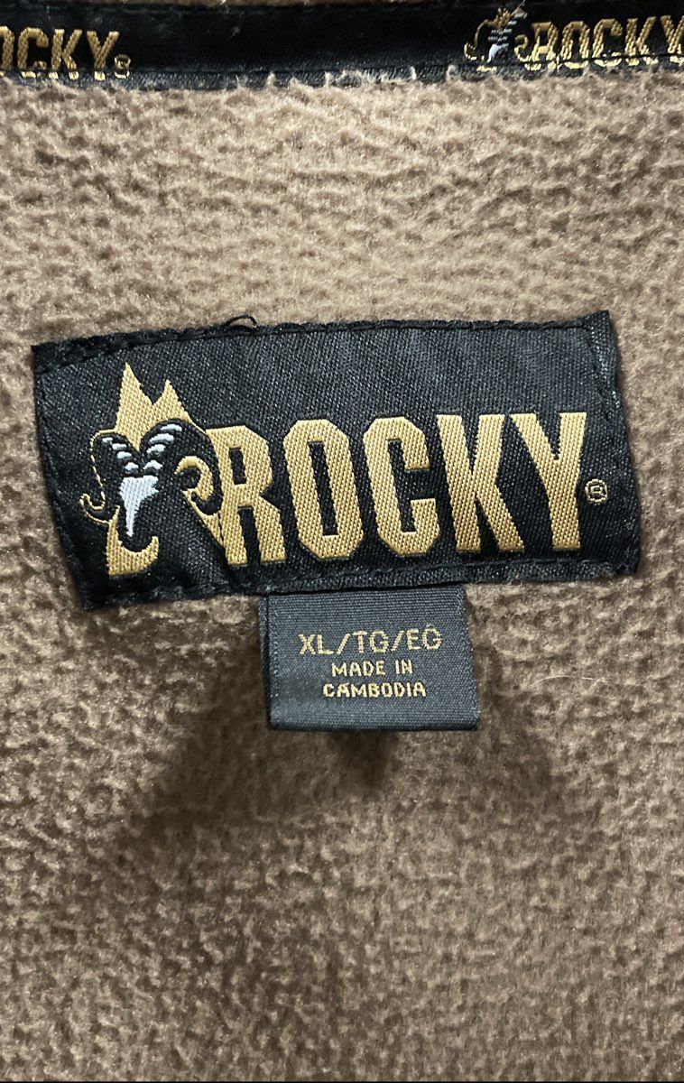 Rocky Men's Brown Mossy Oak Camo Full Zip Fleece Jacket Hunting Sz XL