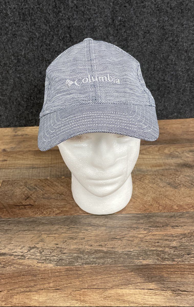 Columbia Unisex Hat Blue White Marled Adjustable Coolmax Lining Sz O/S