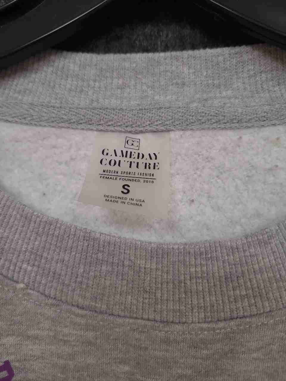 Gameday Couture Women's LSU Tigers Gray All Over Print Pullover Sweatshirt Sz S