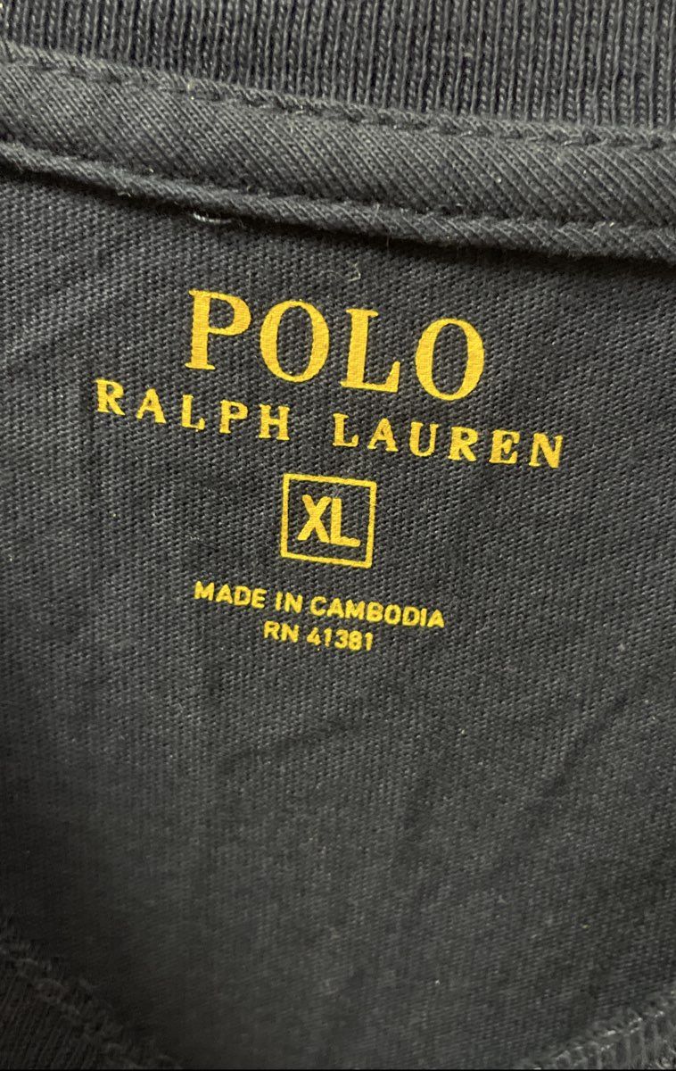 Polo Ralph Lauren Men's Navy Blue Pocket T-Shirt Red Pony Logo XL