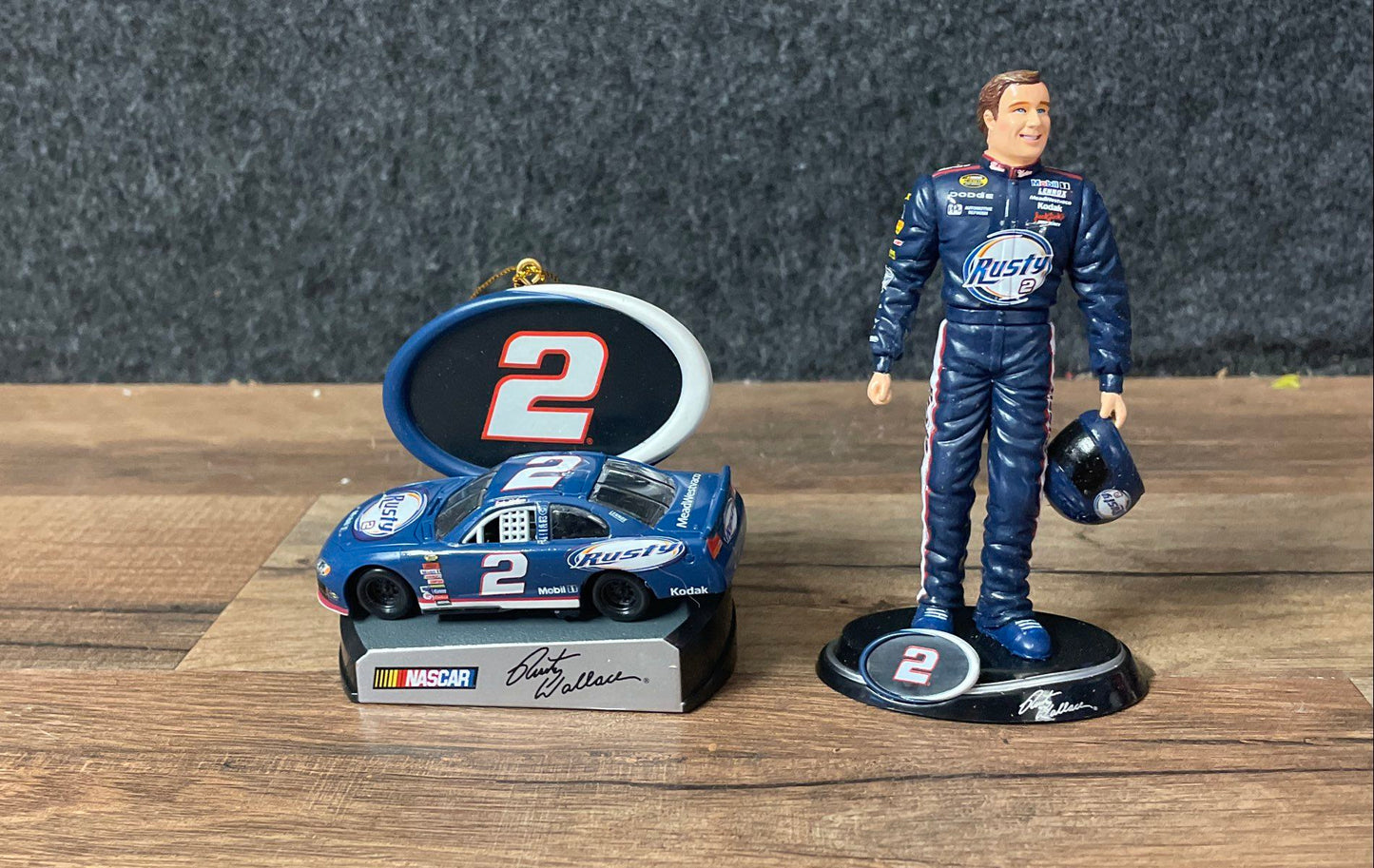 2004 NASCAR Rusty Wallace & Dale Earnhardt Collectible Ornament Lot