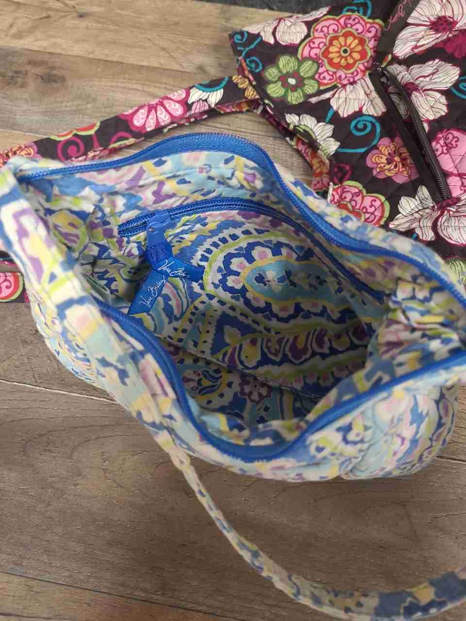 Vera Bradley Quilted Cotton Handbag Tote Shoulder Bag Floral Lot of 3 Pieces