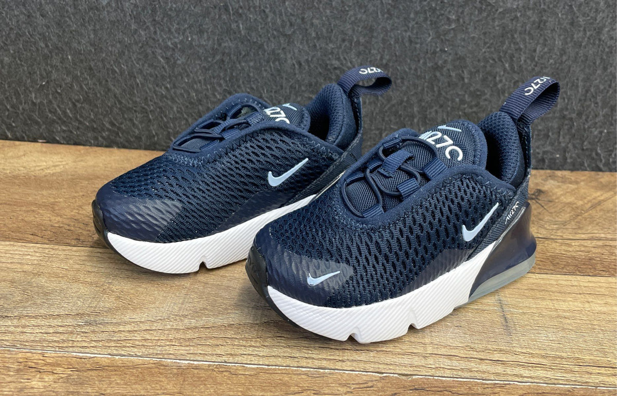 Nike Air Max 270 Midnight Navy White Toddler Sneakers DD1646-407 Size 5C