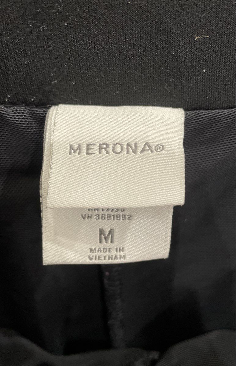 Merona Women's Black Stretch Knit Pull On Lined Skirt Sz M