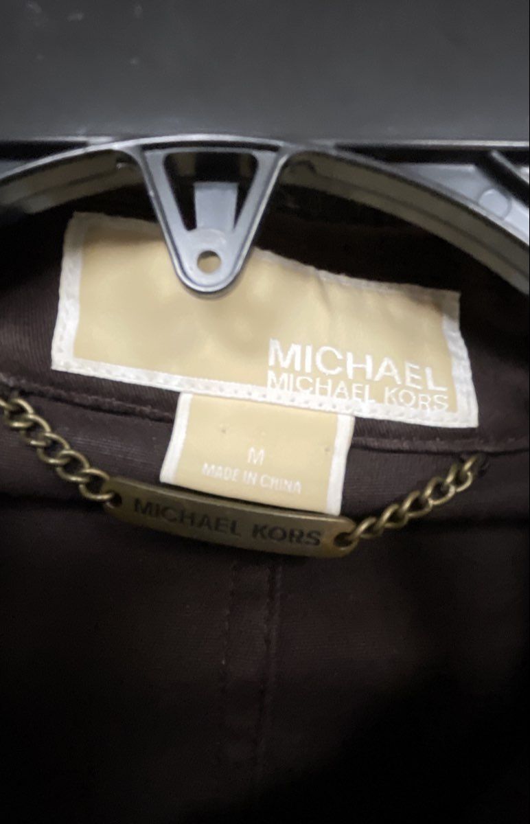 Michael Michael Kors Women's Brown Utility Field Jacket Epaulettes Pockets Sz M