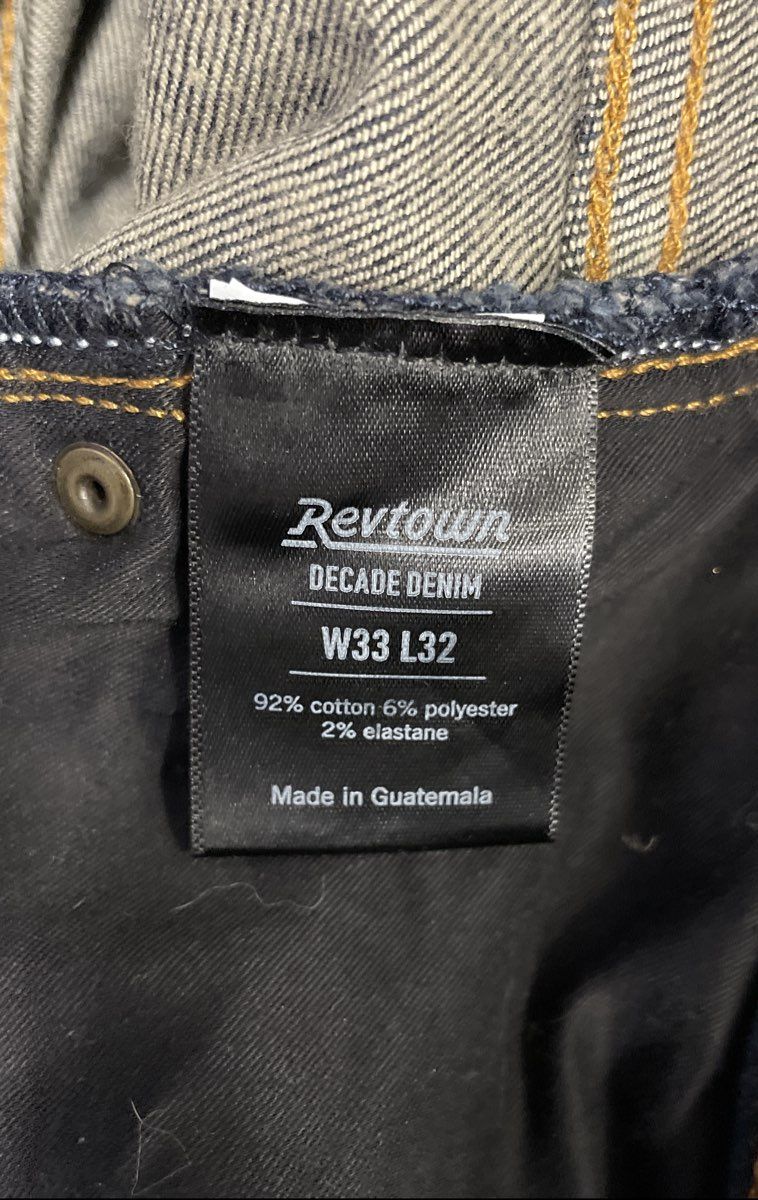 Revtown Men's Automatic Decade Denim Jeans Dark Wash Sz 33x32