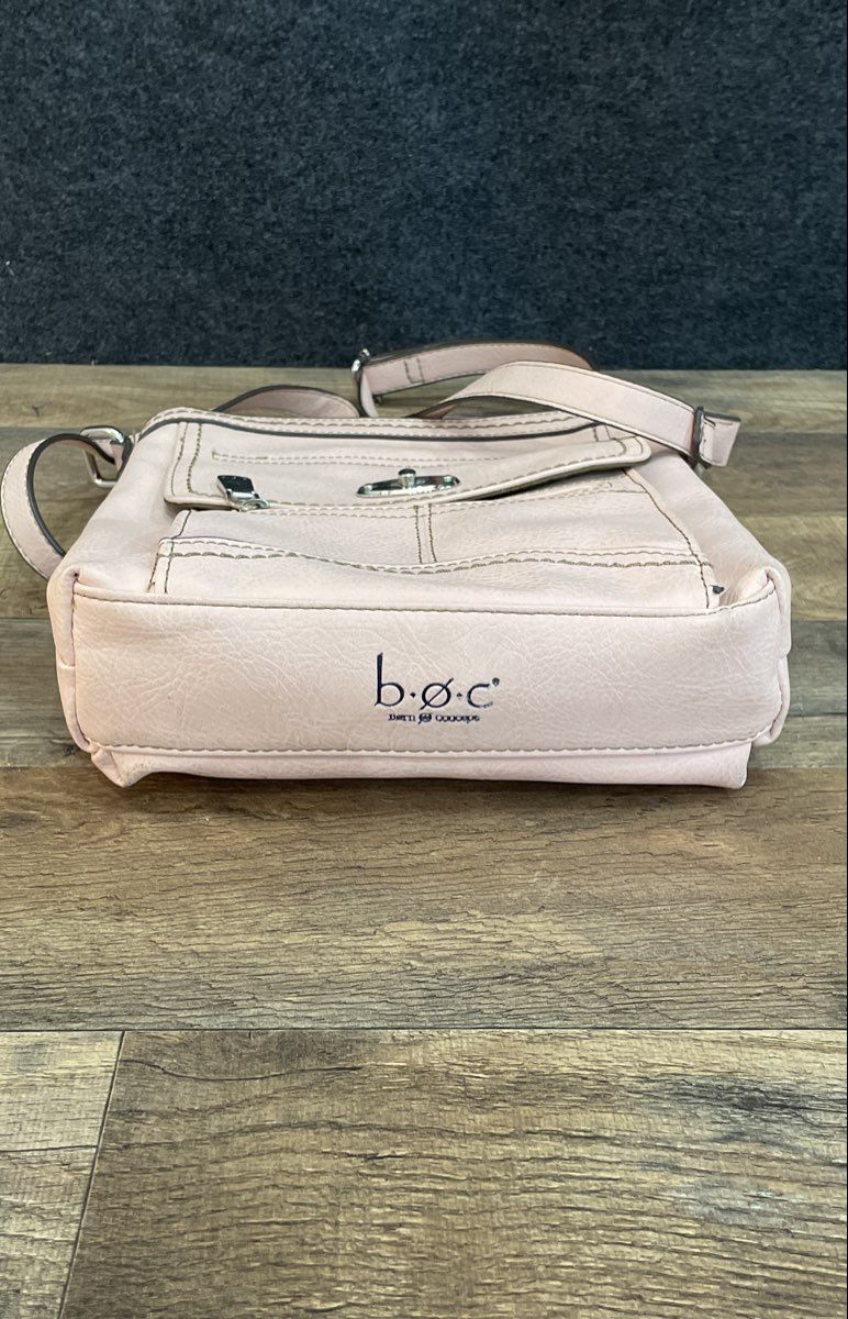 b.o.c. Born Concept Peach Pink Faux Leather Crossbody Bag Handbag