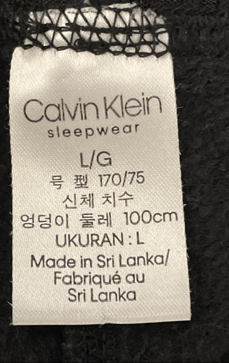 Calvin Klein Women's Black Logo Waistband Sleep Lounge Jogger Pants Size Large