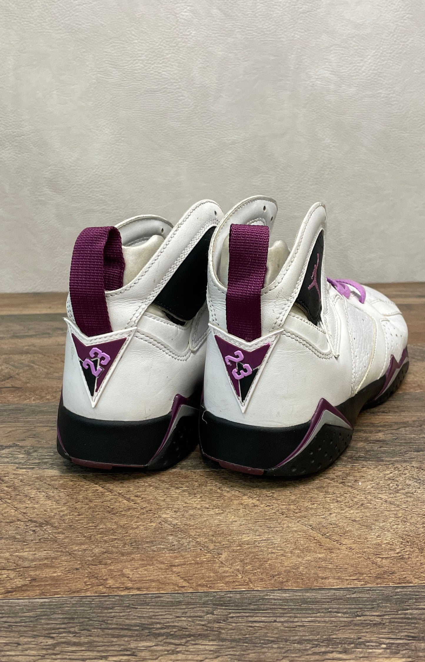 Nike Air Jordan 7 Retro GG Mulberry White Black Basketball Sneakers Size 7Y