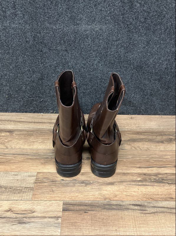 Sonoma Goods for Life Ames Men's Brown Harness Biker Boots Square Toe Size 12