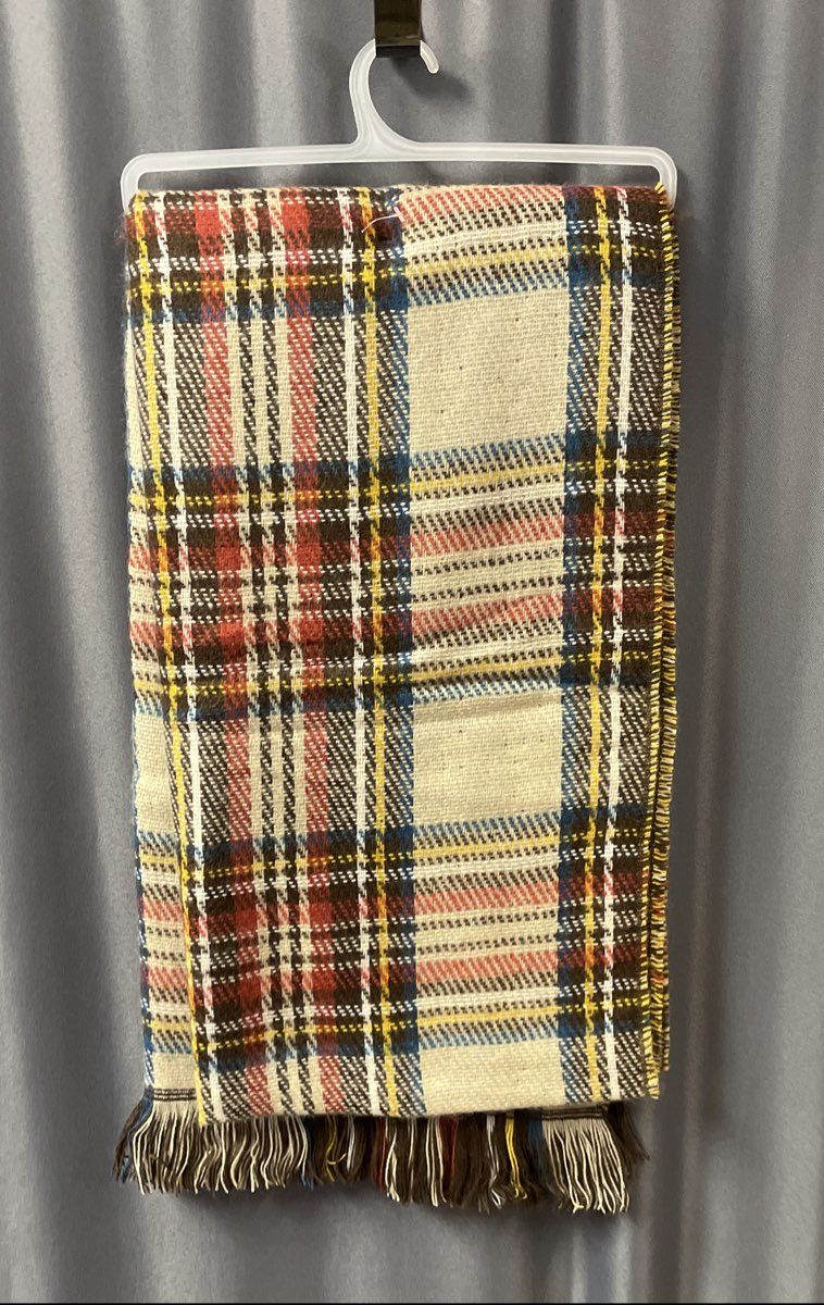 Simply Southern Women's Leo Plaid Scarf Brown Multi Fringed Cashmere Feel NWT