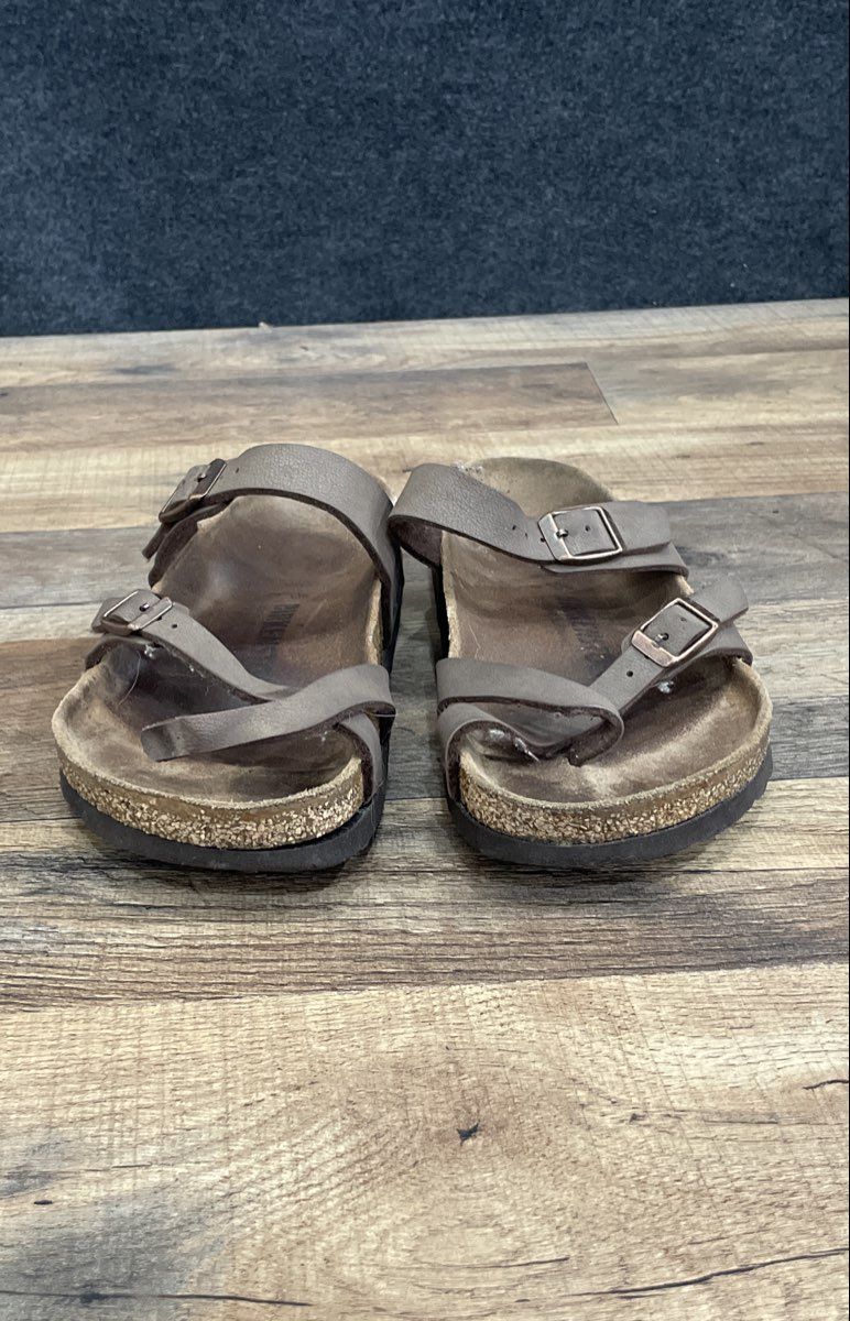 Birkenstock Mayari Brown Strappy Toe Loop Sandals Women's Size 36
