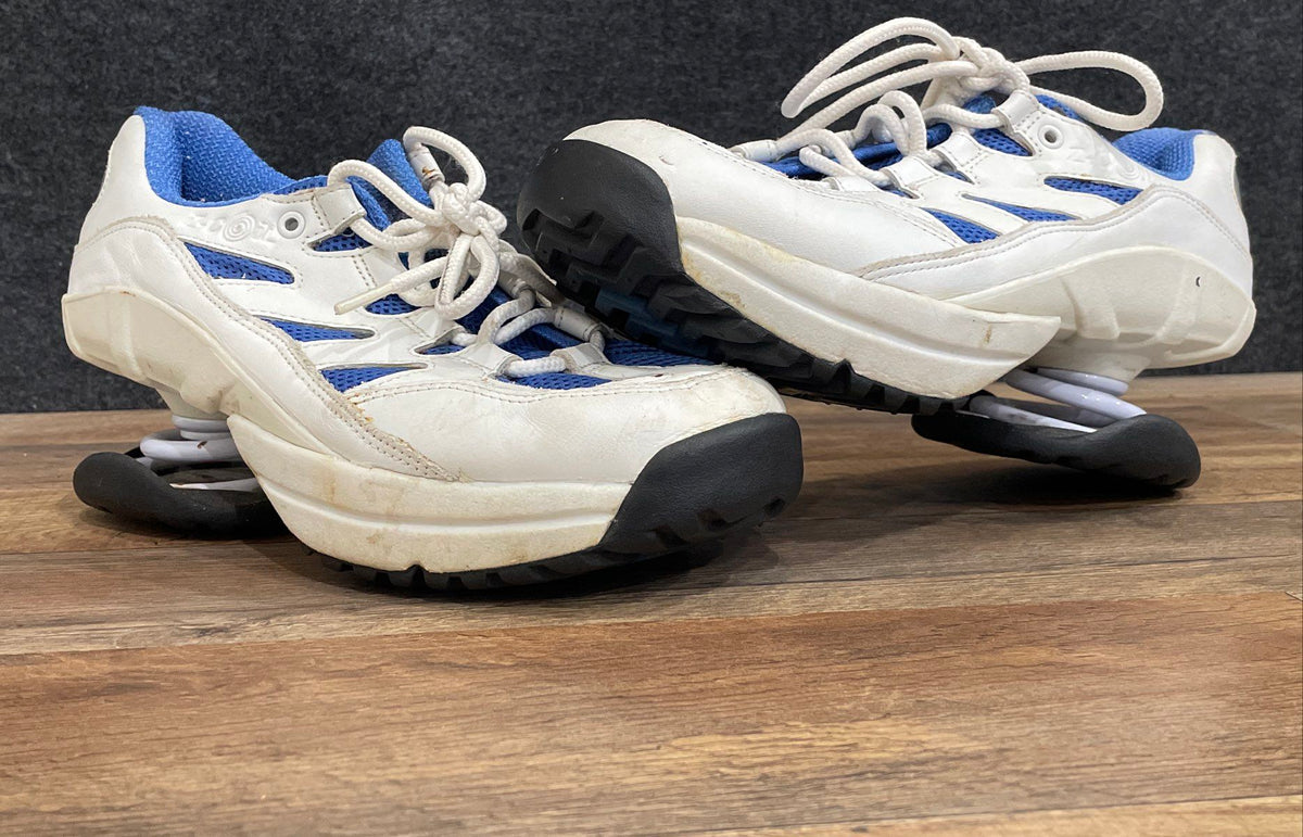 Z-Coil Orthopedic Walking Spring Shoes White Blue Women's Size 9