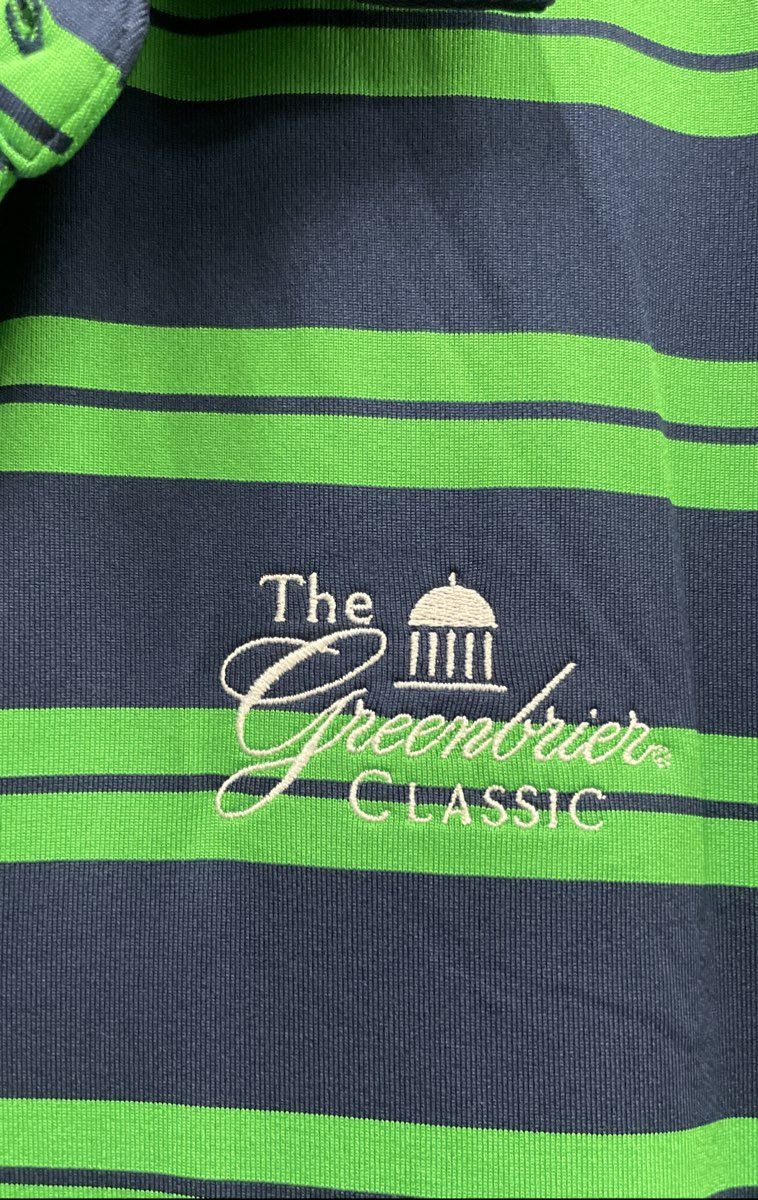Under Armour Men's Greenbrier Classic HeatGear Striped Polo Shirt Navy Green 2XL
